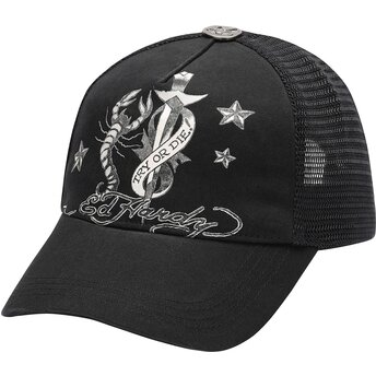 Cepur izliekta truckeris melns snapback Dagger Scorpion no Ed Hardy