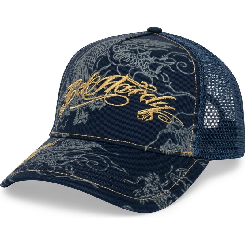 cepur-izliekta-truckeris-tumsi-zils-snapback-outline-dragons-no-ed-hardy cepur-izliekta-truckeris-tumsi-zils-snapback-outline-dragons-no-ed-hardy
