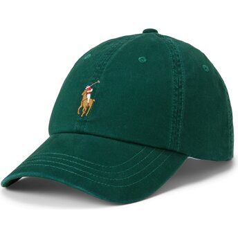 Cepur izliekta zaļš regulējams Classic Sport College Green no Polo Ralph Lauren