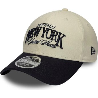 Cepur izliekta bēšs regulējams 9FORTY M-Crown Wordmark no Buffalo New York no New Era