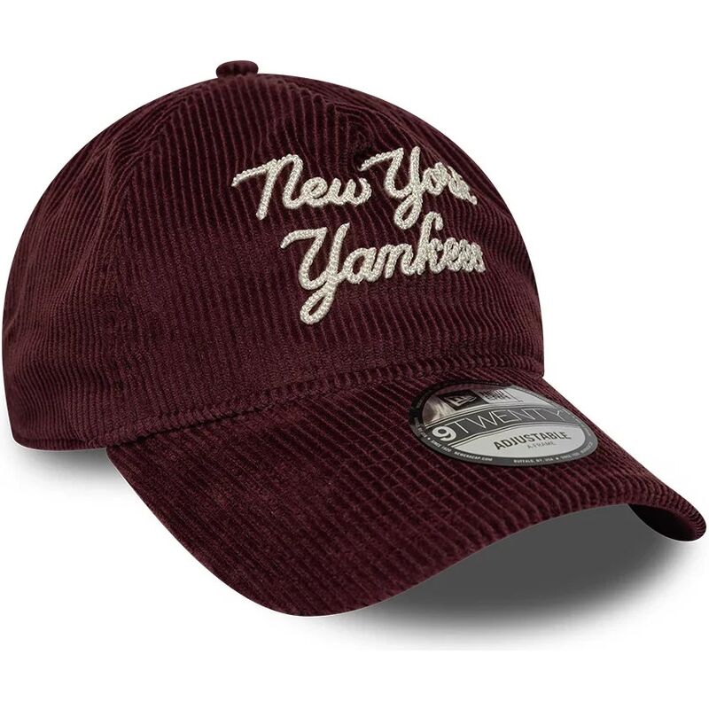 cepur-izliekta-sarkans-regulejams-9twenty-a-frame-cord-script-no-new-york-yankees-mlb-no-new-era