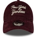 cepur-izliekta-sarkans-regulejams-9twenty-a-frame-cord-script-no-new-york-yankees-mlb-no-new-era