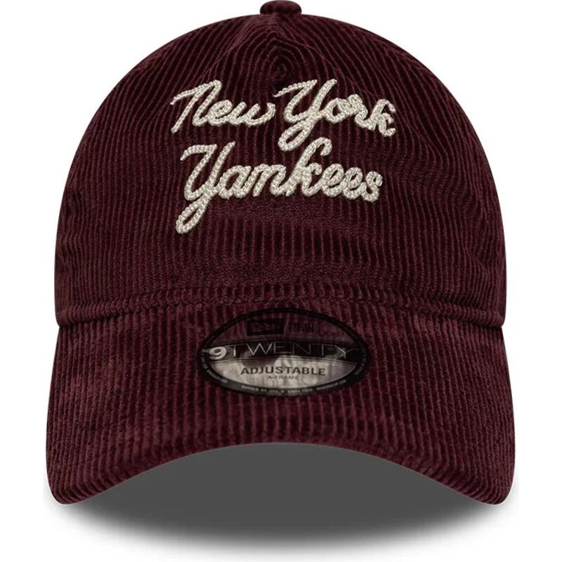 cepur-izliekta-sarkans-regulejams-9twenty-a-frame-cord-script-no-new-york-yankees-mlb-no-new-era
