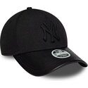 cepur-izliekta-melns-regulejams-9forty-m-crown-a-frame-fabric-mix-no-new-york-yankees-mlb-no-new-era