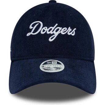 Cepur izliekta tumši zils regulējams 9TWENTY Cord Script no Los Angeles Dodgers MLB no New Era