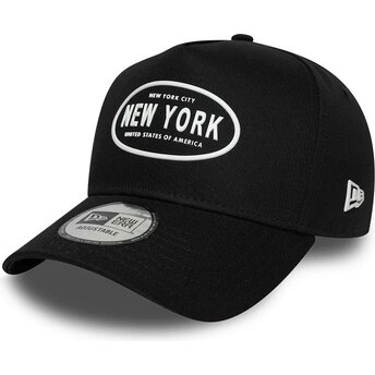 Cepur izliekta melns snapback 9FORTY E Frame Rubber no New York no New Era