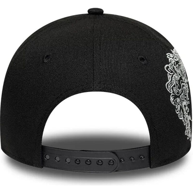 cepur-izliekta-melns-snapback-9forty-e-frame-mythical-icon-no-los-angeles-dodgers-mlb-no-new-era