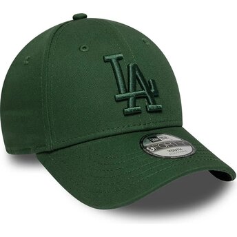 Cepur izliekta zaļš regulējams bērniem 9FORTY League Essential no Los Angeles Dodgers MLB no New Era