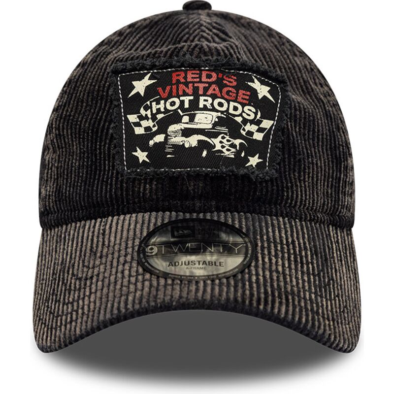 cepur-izliekta-melns-regulejams-9twenty-patch-acid-cord-hot-rods-no-new-era