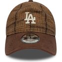 cepur-izliekta-bruns-regulejams-9twenty-mix-check-no-los-angeles-dodgers-mlb-no-new-era