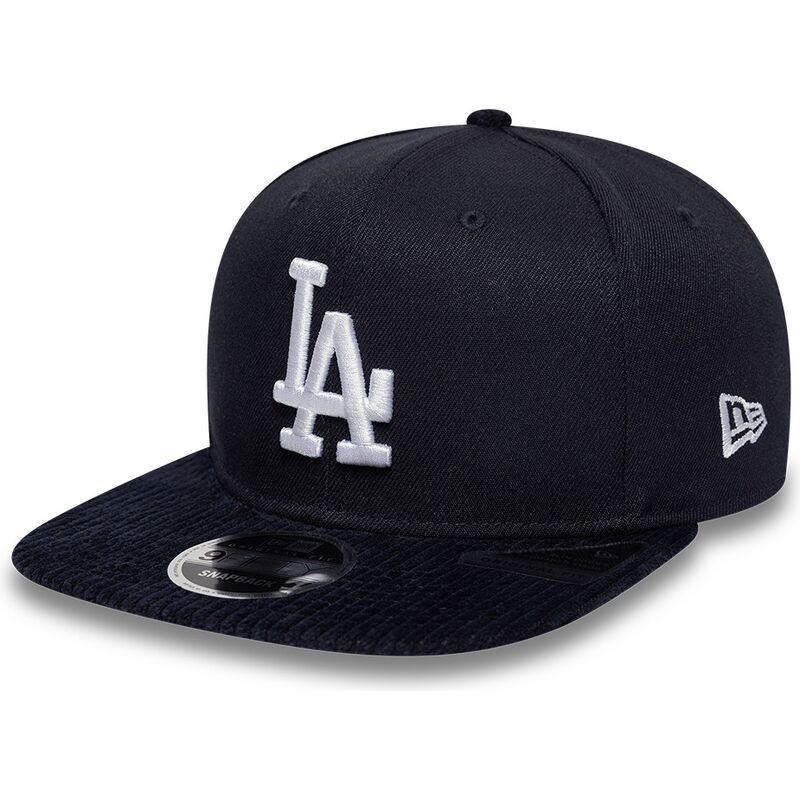 cepur-plakana-tumsi-zils-snapback-9fifty-cord-visor-no-los-angeles-dodgers-mlb-no-new-era