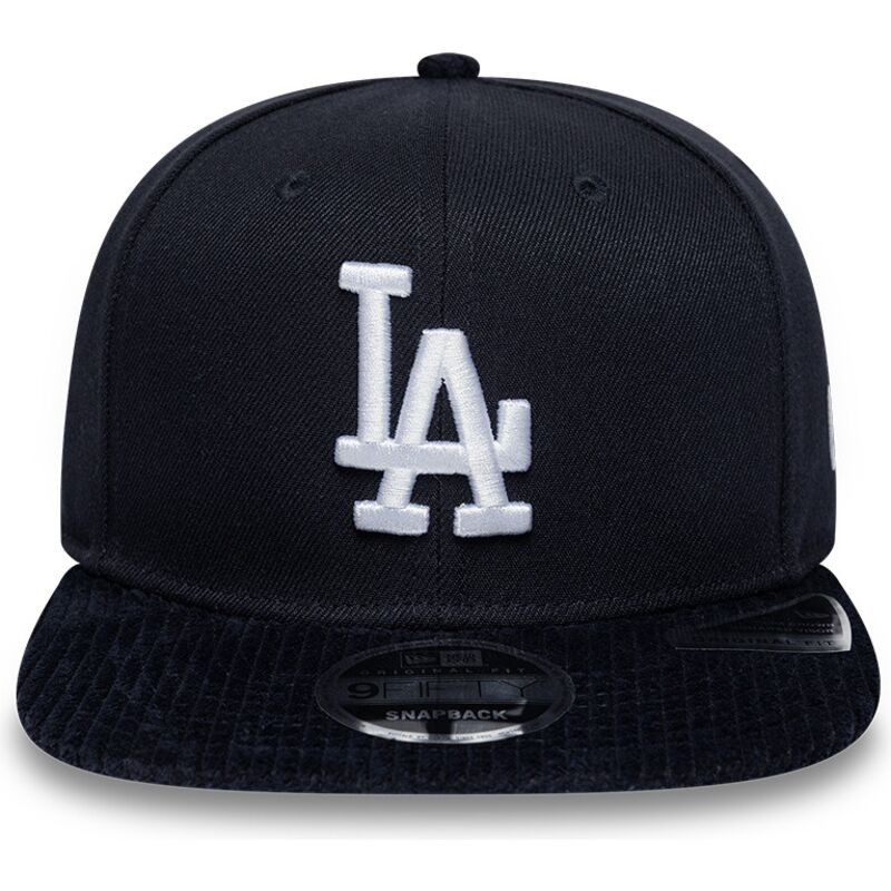 cepur-plakana-tumsi-zils-snapback-9fifty-cord-visor-no-los-angeles-dodgers-mlb-no-new-era
