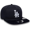 cepur-plakana-tumsi-zils-snapback-9fifty-cord-visor-no-los-angeles-dodgers-mlb-no-new-era