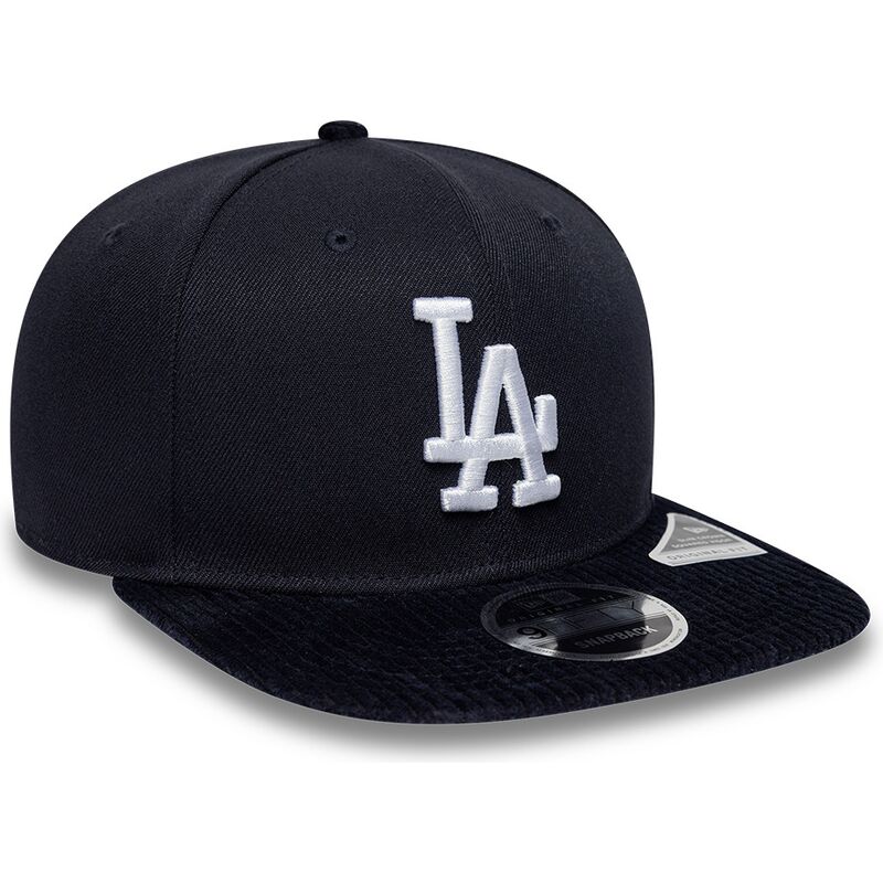 cepur-plakana-tumsi-zils-snapback-9fifty-cord-visor-no-los-angeles-dodgers-mlb-no-new-era
