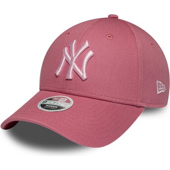 Cepur izliekta rozā regulējams 9FORTY League Essential CAS no New York Yankees MLB no New Era