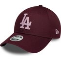 cepur-izliekta-sarkans-regulejams-rosa-9forty-metallic-no-los-angeles-dodgers-mlb-no-new-era