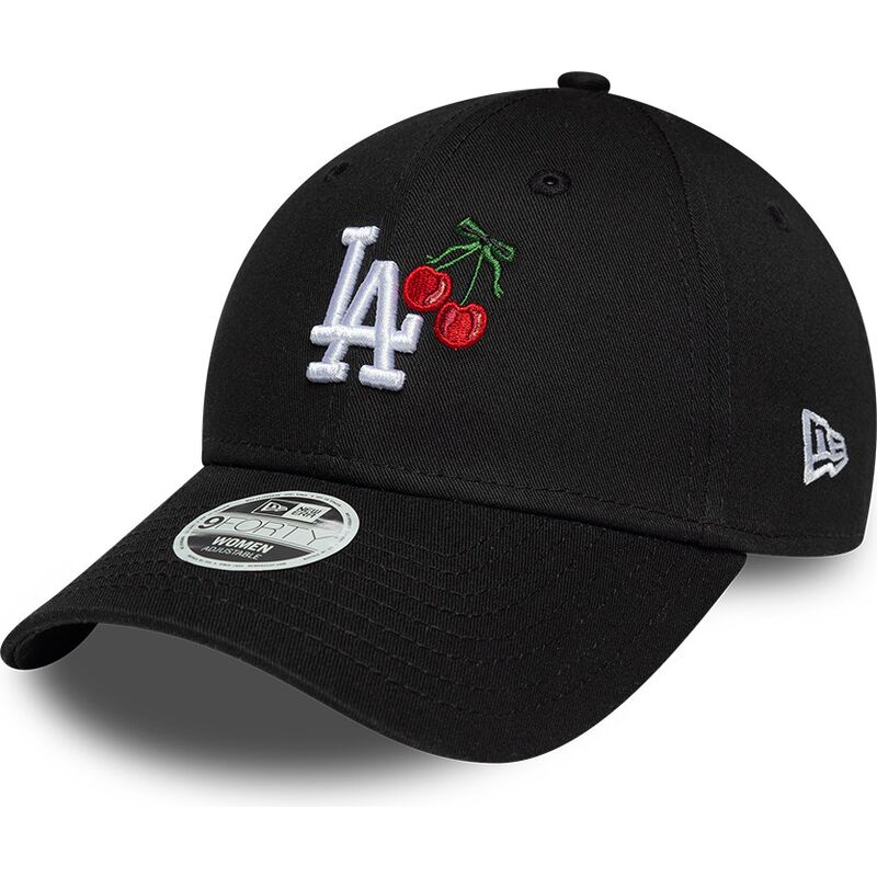 cepur-izliekta-melns-regulejams-9forty-fruit-icon-cherry-no-los-angeles-dodgers-mlb-no-new-era
