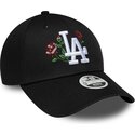 cepur-izliekta-melns-snapback-9forty-rose-sequin-no-los-angeles-dodgers-mlb-no-new-era