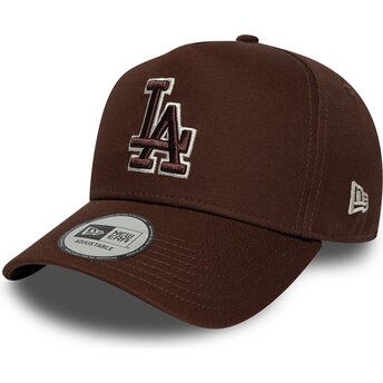 Cepur izliekta brūns snapback 9FORTY E Frame Team Outline no Los Angeles Dodgers MLB no New Era