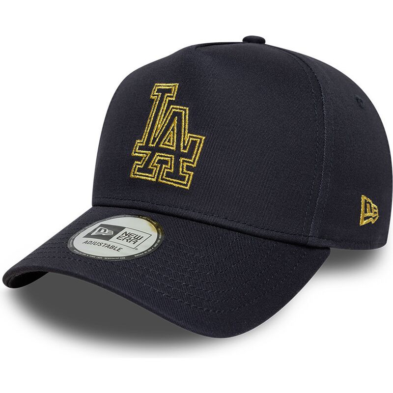 cepur-izliekta-tumsi-zils-snapback-9forty-dorado-e-frame-metallic-outline-no-los-angeles-dodgers-mlb-no-new-era