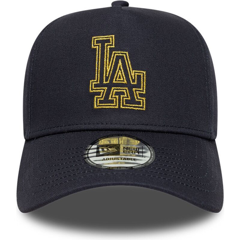 cepur-izliekta-tumsi-zils-snapback-9forty-dorado-e-frame-metallic-outline-no-los-angeles-dodgers-mlb-no-new-era