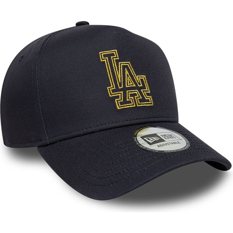 cepur-izliekta-tumsi-zils-snapback-9forty-dorado-e-frame-metallic-outline-no-los-angeles-dodgers-mlb-no-new-era