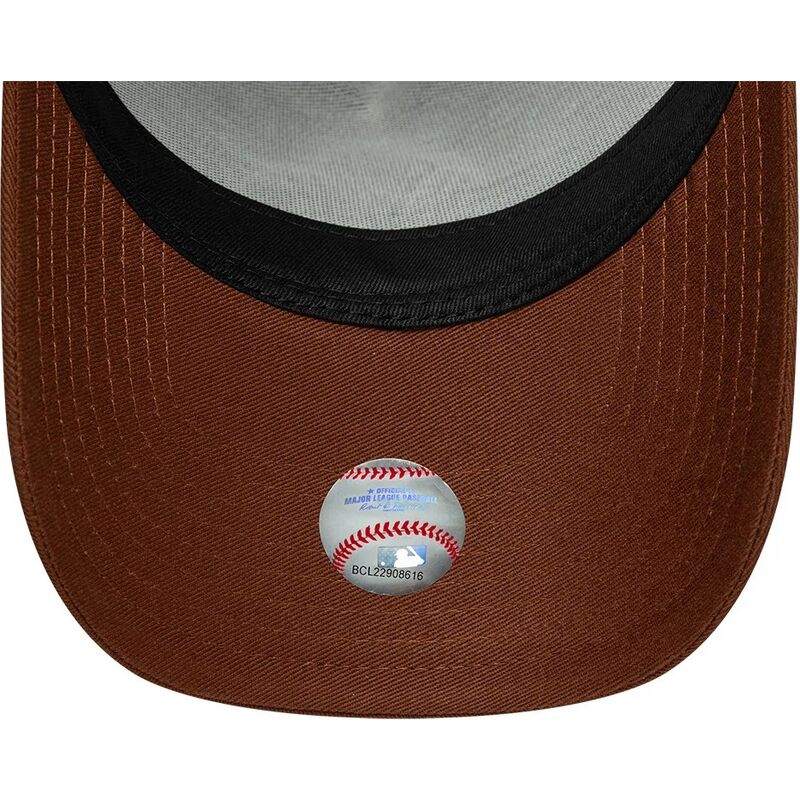 cepur-izliekta-truckeris-bruns-snapback-e-frame-outline-no-new-york-yankees-mlb-no-new-era