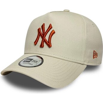 Cepur izliekta bēšs snapback E Frame League Essential no New York Yankees MLB no New Era