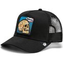 cepur-izliekta-truckeris-melns-snapback-cancelled-skull-pop-art-strikes-back-the-farm-goorin-bros