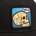 cepur-izliekta-truckeris-melns-snapback-cancelled-skull-pop-art-strikes-back-the-farm-goorin-bros