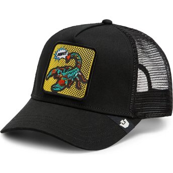 Cepur izliekta truckeris melns snapback Deadly Scorpion Pop Art Strikes Back The Farm Goorin Bros.