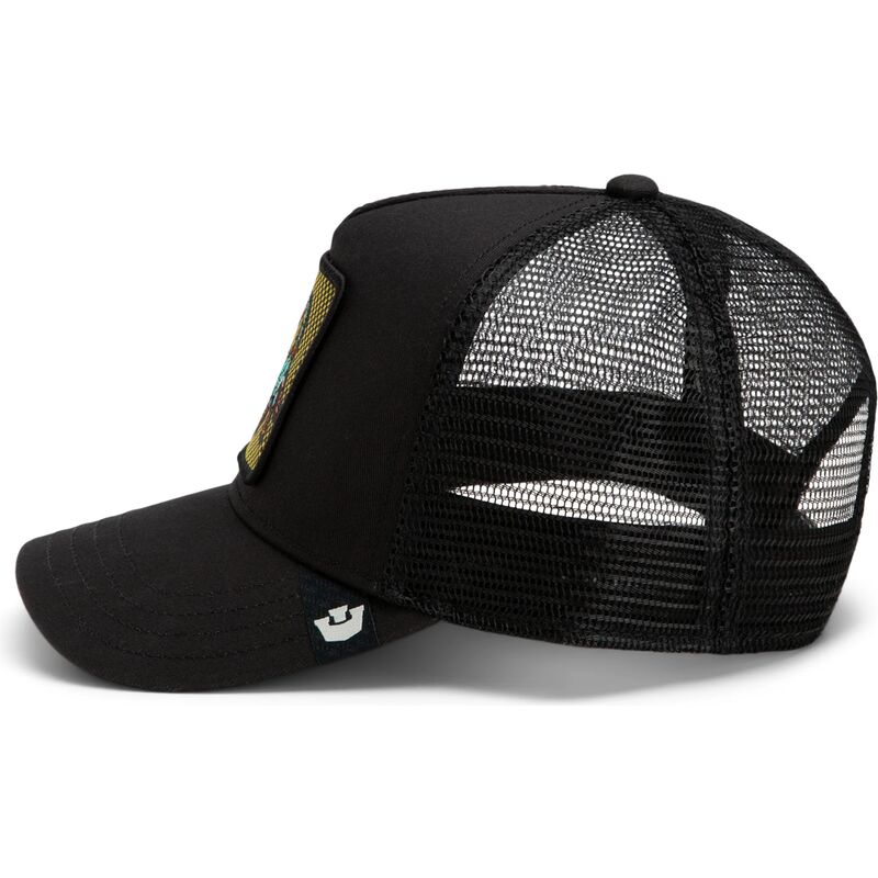 cepur-izliekta-truckeris-melns-snapback-deadly-scorpion-pop-art-strikes-back-the-farm-goorin-bros