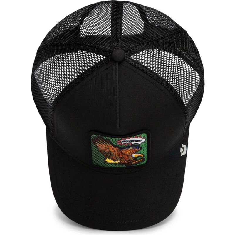 cepur-izliekta-truckeris-melns-snapback-freedom-eagle-pop-art-strikes-back-the-farm-goorin-bros