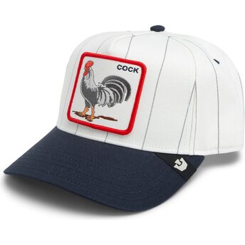 Cepur izliekta pelēks snapback Pinstripe Rooster Cock Playmakers The Farm Goorin Bros.