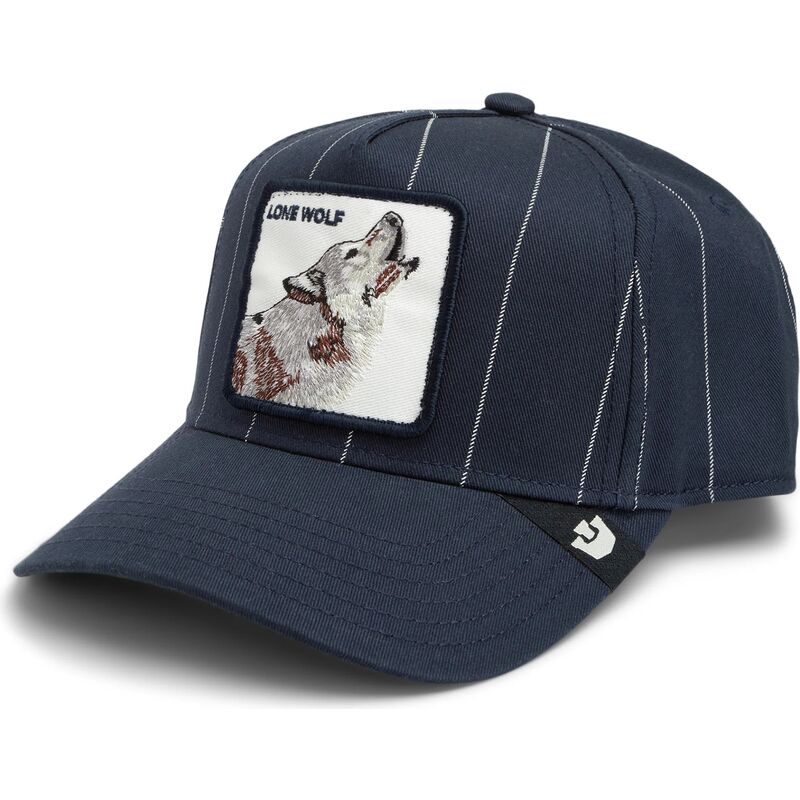 cepur-izliekta-truckeris-tumsi-zils-snapback-pinstripe-lone-wolf-playmakers-the-farm-goorin-bros