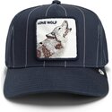 cepur-izliekta-truckeris-tumsi-zils-snapback-pinstripe-lone-wolf-playmakers-the-farm-goorin-bros