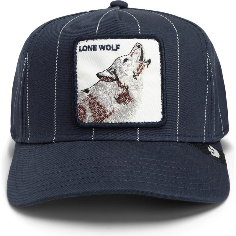 cepur-izliekta-truckeris-tumsi-zils-snapback-pinstripe-lone-wolf-playmakers-the-farm-goorin-bros