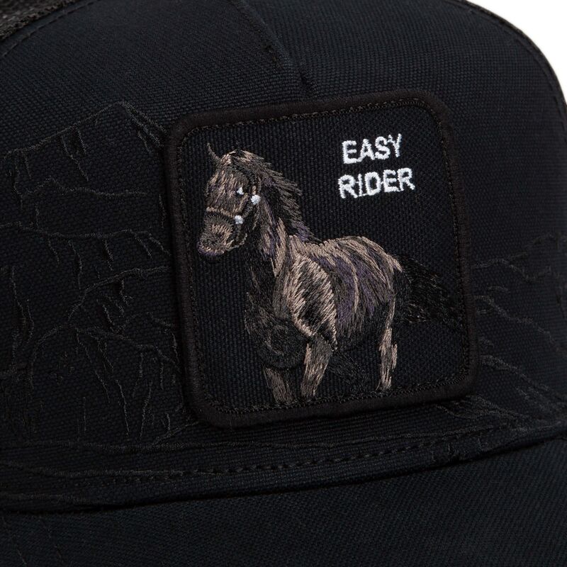 cepur-izliekta-truckeris-melns-snapback-stallion-badlands-the-farm-goorin-bros