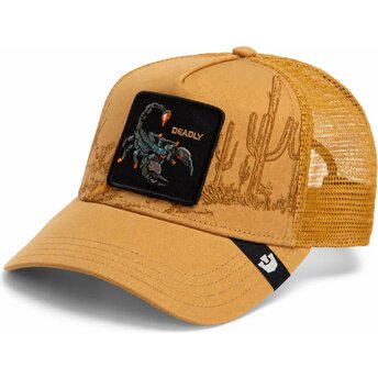 Cepur izliekta truckeris brūns snapback Scorpion Badlands Deadly The Farm Goorin Bros.