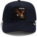 cepur-izliekta-truckeris-tumsi-zils-snapback-eagle-badlands-freedom-the-farm-goorin-bros