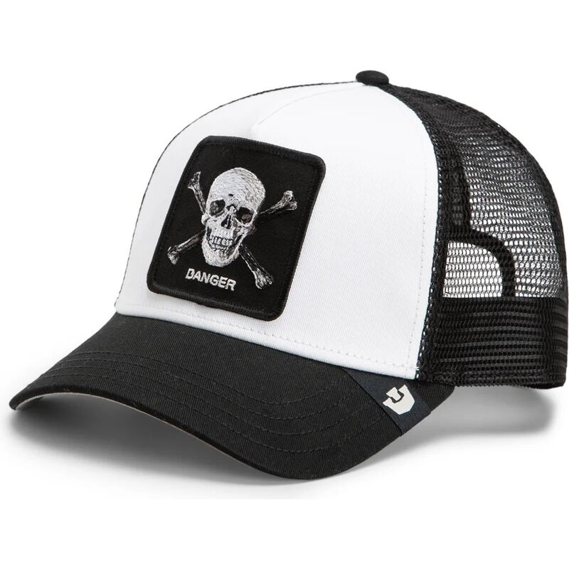 cepur-izliekta-truckeris-melns-snapback-danger-skull-and-crossbones-original-recipe-the-farm-goorin-bros