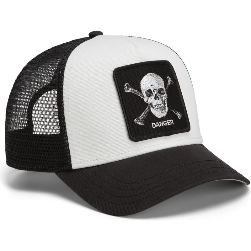 cepur-izliekta-truckeris-melns-snapback-danger-skull-and-crossbones-original-recipe-the-farm-goorin-bros