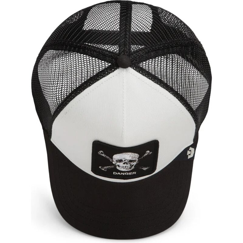 cepur-izliekta-truckeris-melns-snapback-danger-skull-and-crossbones-original-recipe-the-farm-goorin-bros
