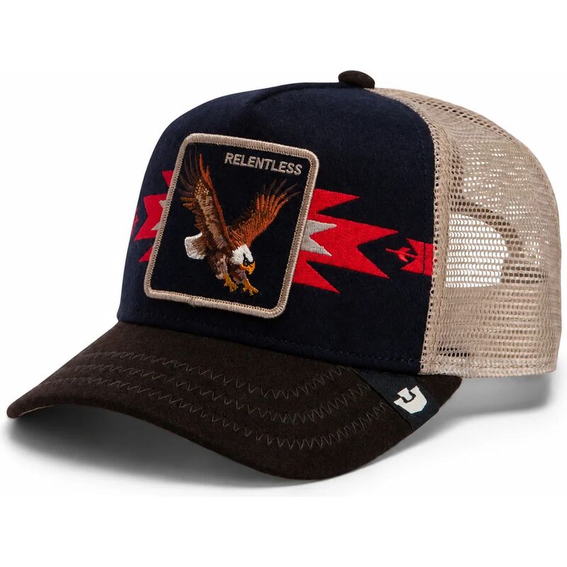 cepur-izliekta-truckeris-daudzkrasains-snapback-canyon-relentless-trailblazer-the-farm-goorin-bros