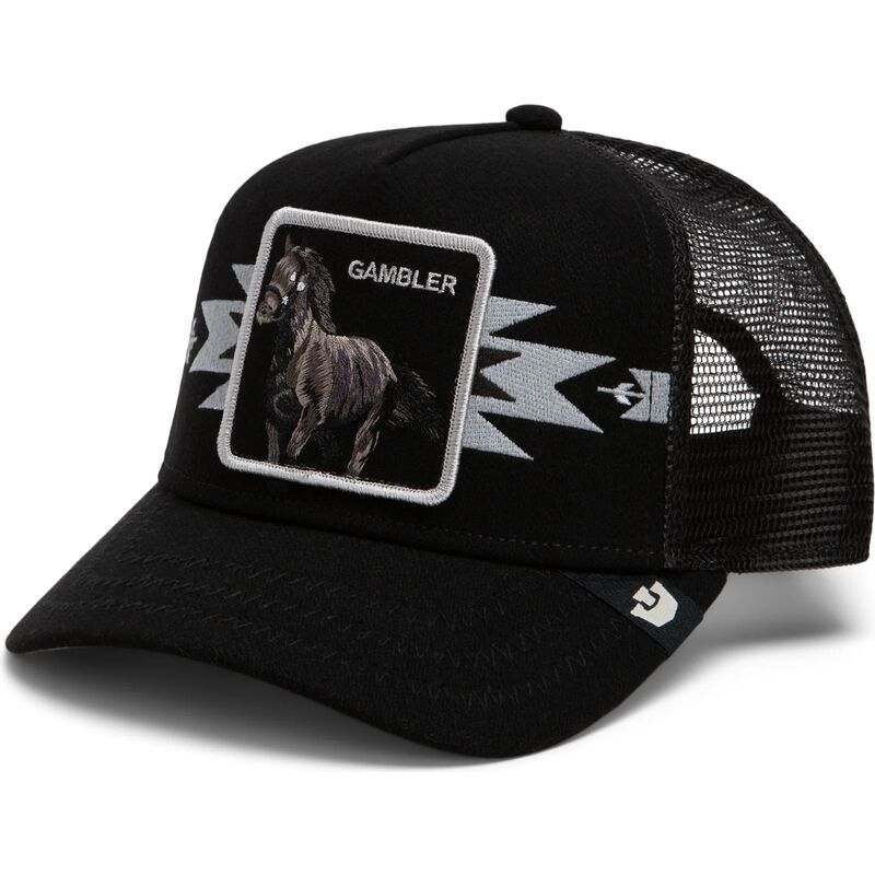 cepur-izliekta-truckeris-melns-snapback-canyon-gambler-trailblazer-the-farm-goorin-bros