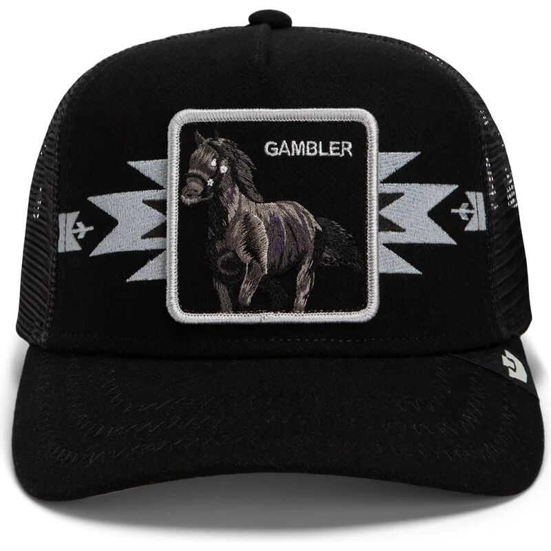 cepur-izliekta-truckeris-melns-snapback-canyon-gambler-trailblazer-the-farm-goorin-bros