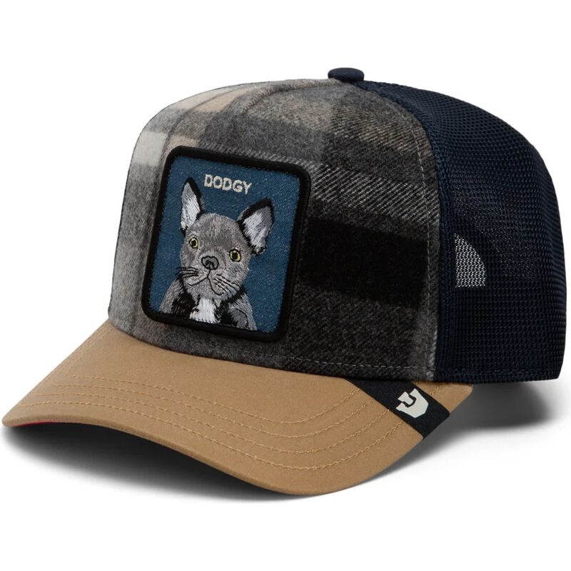 cepur-izliekta-truckeris-daudzkrasains-snapback-brit-frenchie-check-mate-dodgy-the-farm-goorin-bros