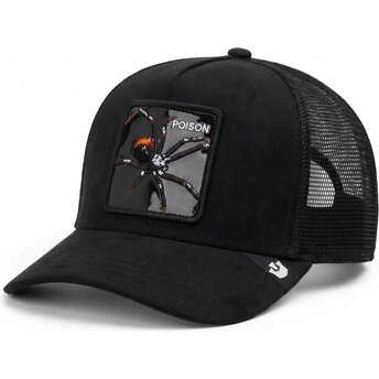 Cepur izliekta truckeris melns snapback Black Out Spider Blackened Metallic Poison The Farm Goorin Bros.