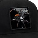 cepur-izliekta-truckeris-melns-snapback-black-out-spider-blackened-metallic-poison-the-farm-goorin-bros