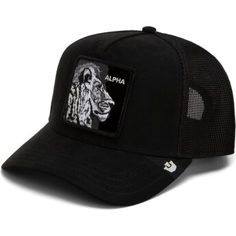 Cepur izliekta truckeris melns snapback Black Out Lion Blackened Metallic Alpha The Farm Goorin Bros.